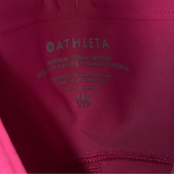 Athleta Vibrant Pink Leggings - Picture 3 of 4